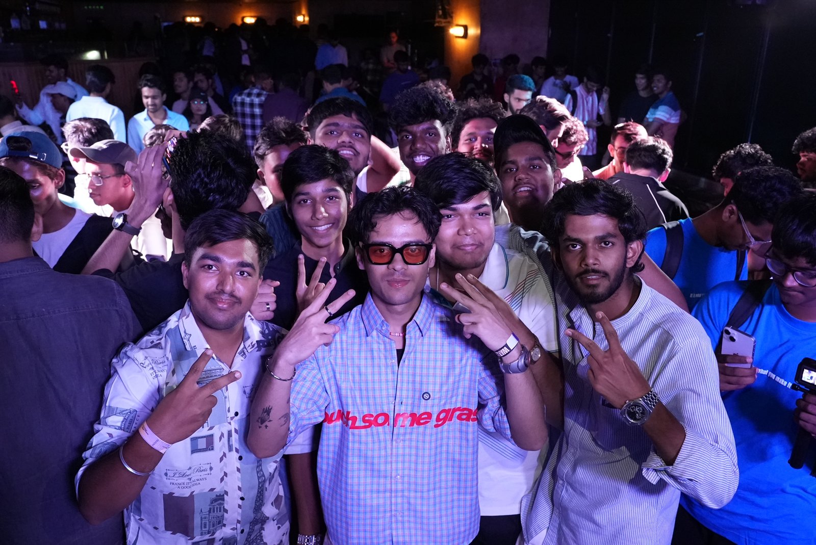 Fans posing at event